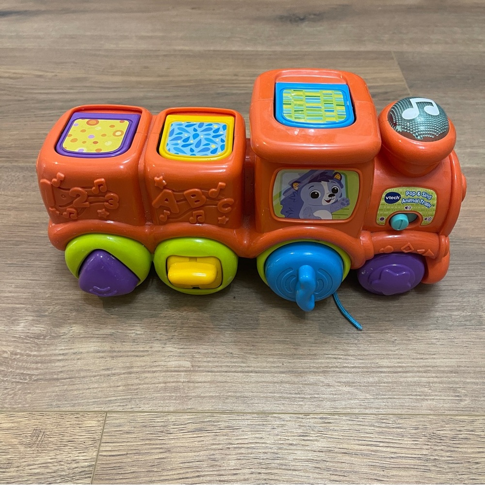 Vtech Pop &Sing Animal Train- Orange, Blue, Yellow